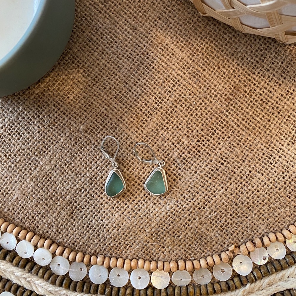 Sterling Silver Sea Glass Earrings